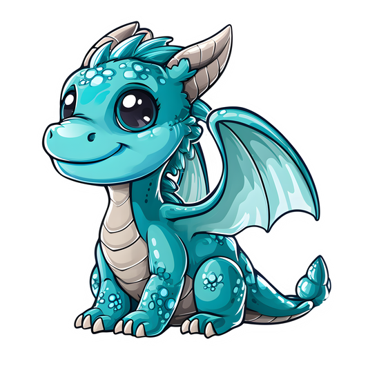 Sticker - Turquoise Dragon