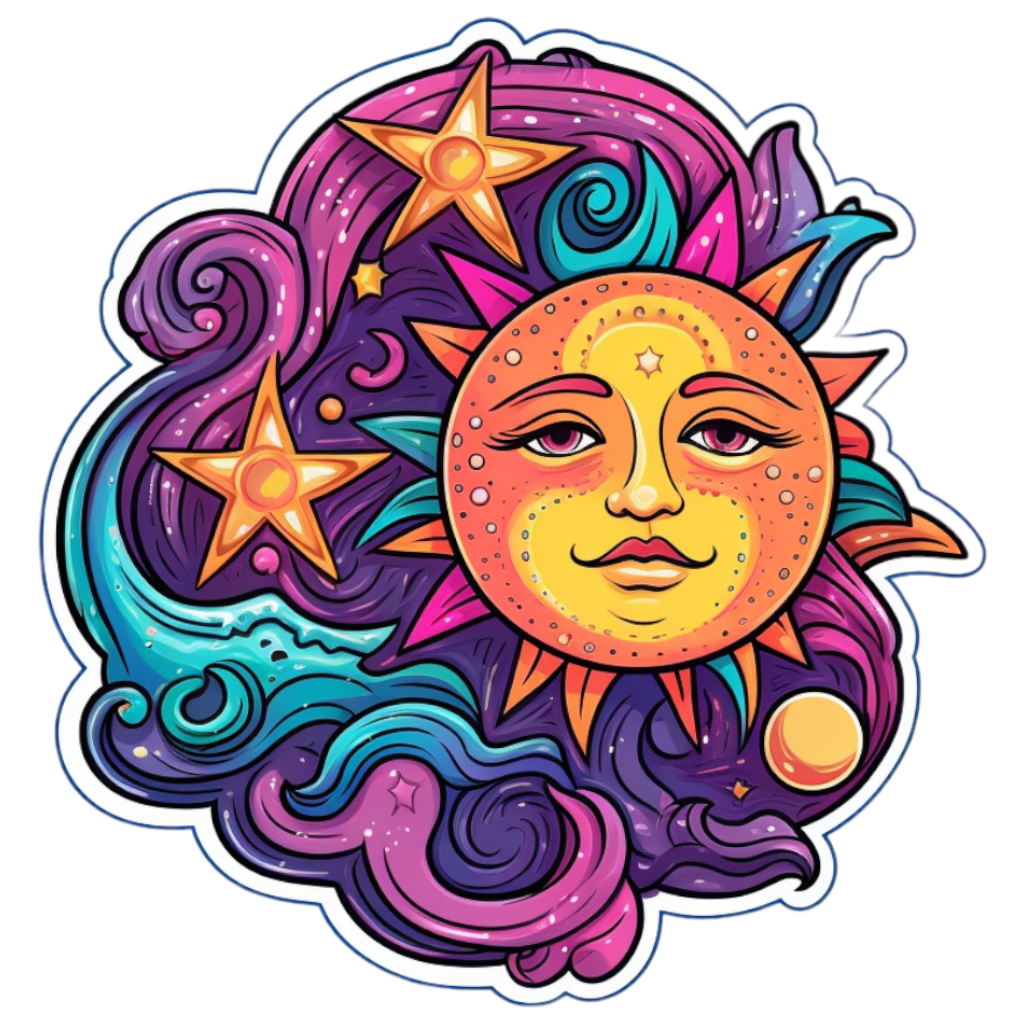 Sticker - Sun and Stars