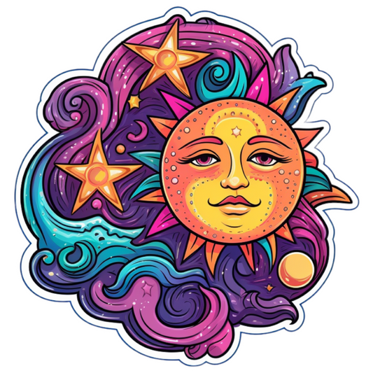 Sticker - Sun and Stars