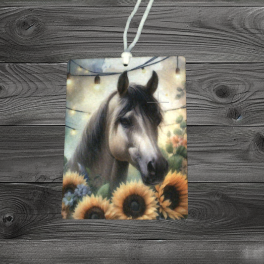 Air Freshener - Horse With Sun Flowers