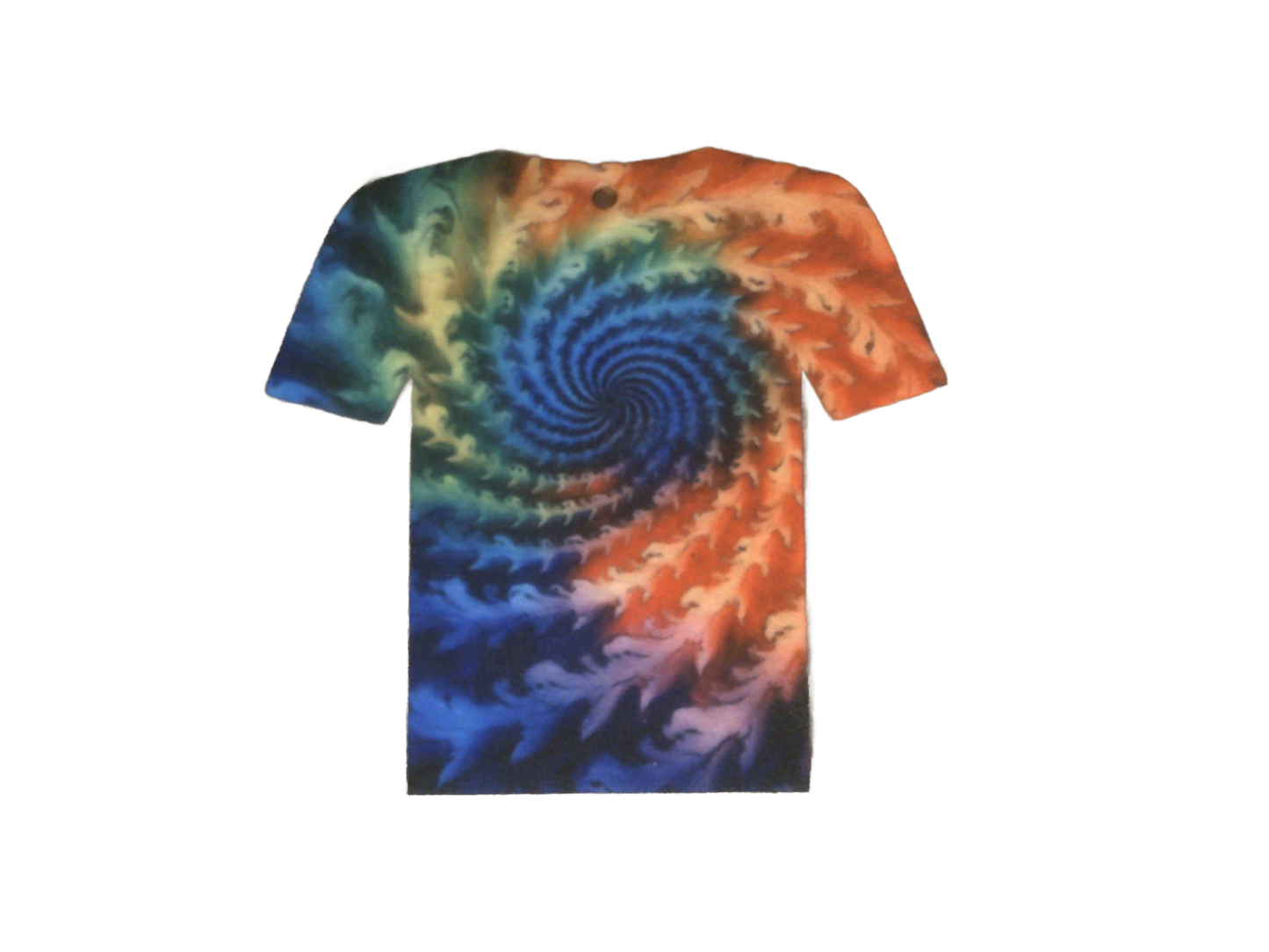 Air Freshener - Rainbow Fractal Tie-Dye Spiral