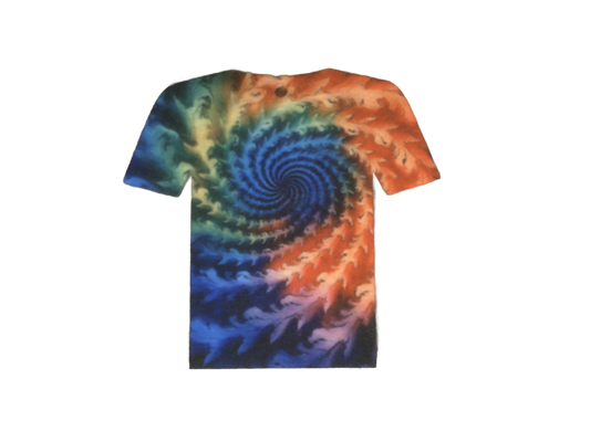 Air Freshener - Rainbow Fractal Tie-Dye Spiral