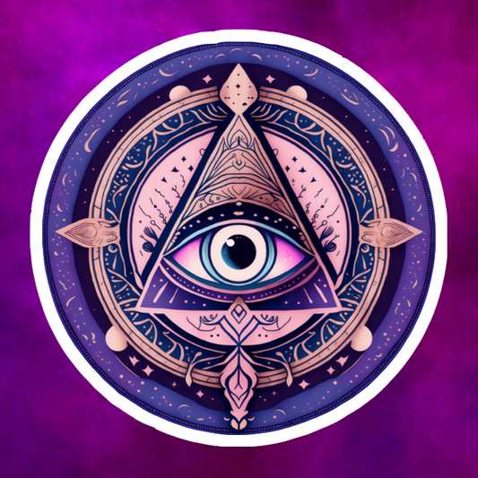 Waterproof Vinyl All Seeing Eye Sticker (Available 2" inch, 3" inch, 4" inch, & 5" Inch)