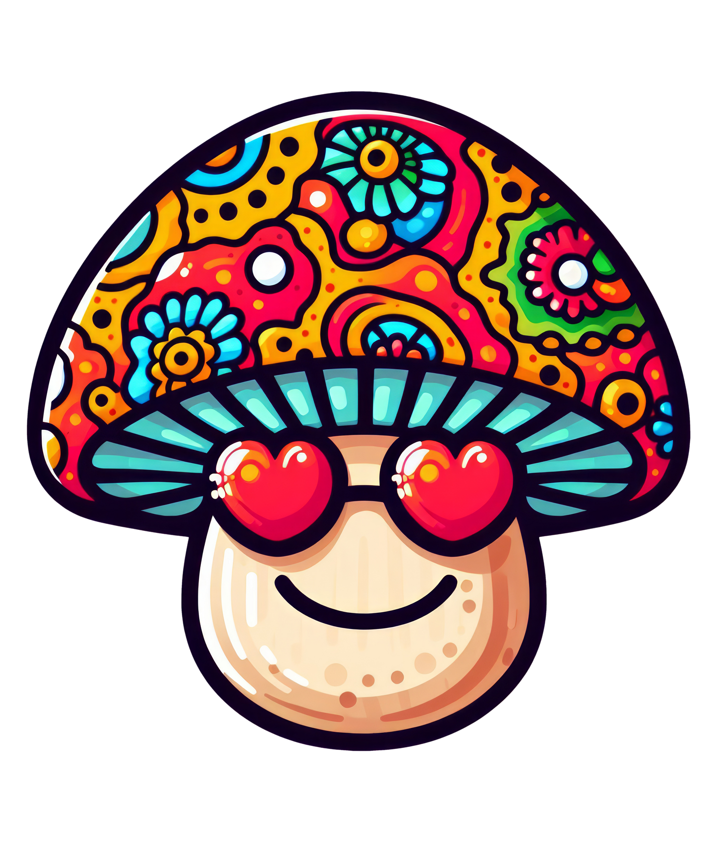 Sticker - Boho Hippie Mushroom