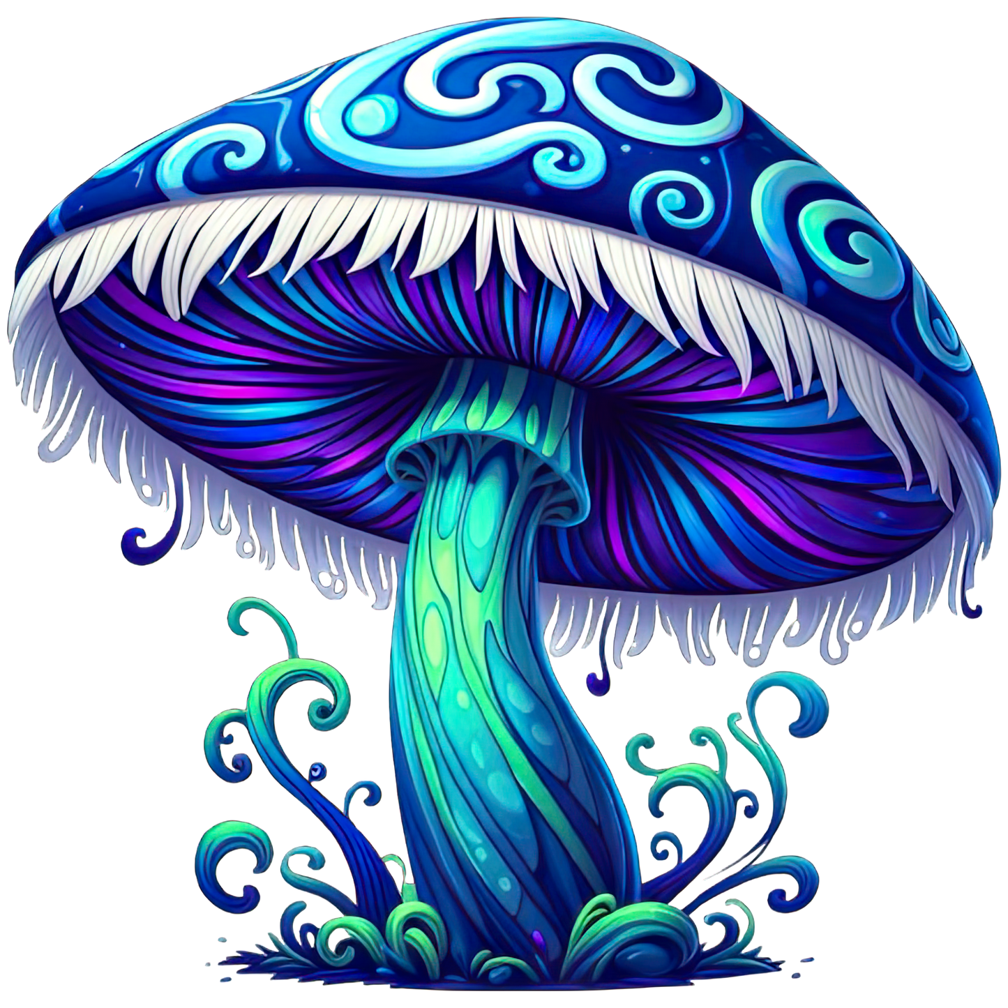 Sticker - Blue, Purple & Pink Psychedelic Mushroom